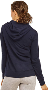 Sweat-shirt à capuche zippé à manches longues pour femme, en molleton doux et confortable, avec cordon de serrage à la capuche, poches avant, tenue décontractée - Product Image 2