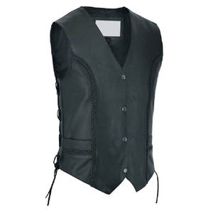 Chaleco de cuero para hombre de alta calidad OEM, hecho a medida, chaleco de cuero para hombre de alta calidad, muy vendido. - Product Image 1