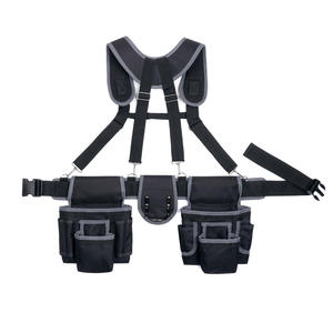 Premium Quality Genuine Leather <b>Tool</b> <b>Belt</b> Carpenter Apron Maintenance and Electrician <b>Tool</b> <b>Belt</b> with Suspender Waist Bag - Product Image 5
