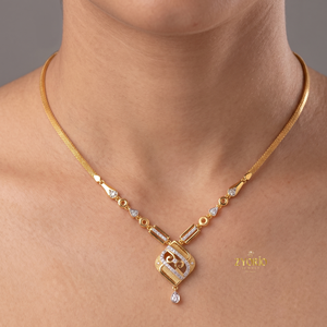 Elegante Juego de Collar con Colgante Étnico Geométrico Dorado Bhavsar con Pendientes a Juego, Joyería de Moda para Mujer, Aniversario - Product Image 2