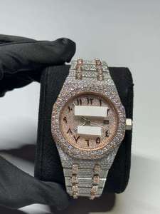 Reloj Mecánico de Acero Inoxidable con Incrustaciones de Moissanita, Reloj de Pulsera Automático con Esfera Redonda y Cristal de Zafiro para Hombre - Product Image 1