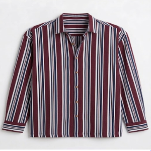 Camisa a Rayas Múltiples para Hombre, a la Moda, Informal, para Oficina, Fabricante OEM en India, Disponible en Algodón Premium - Product Image 4