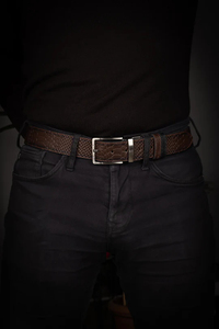 Genuine Leather Luxury Custom Belts for Men High Quality Formal <b>Dress</b> Belts with Pin for Buckle Alloy Material OEM Wholesale - Product Image 2