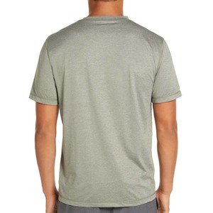 T-shirt en polyester pour homme avec poche avant, logo personnalisé, manches courtes, col rond - Product Image 3