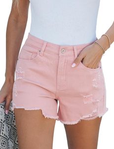Shorts de mezclilla rectos para mujer, estilo occidental, con patrón de patchwork, informales, para verano, venta al por mayor, OEM - Product Image 1