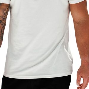 Mens Taped Jersey <b>Tee</b> <b>White</b> Cotton Crew Neck Short Sleeve Graphic Printed T Shirt Casual Breathable Summer Streetwear Fashion - Product Image 6