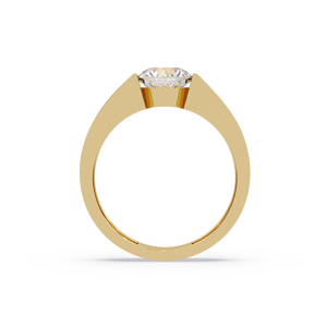 Bague de fiançailles solitaire en or pur 14 carats avec diamant de laboratoire rond certifié IGI 1,50 ct pour femme, bijoux fins unisexes - Product Image 4