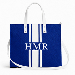 Sac fourre-tout de la Sororité Maçonnique Héritage Grec, à rayures bleues et blanches, en polyester résistant à l'eau - Product Image 1