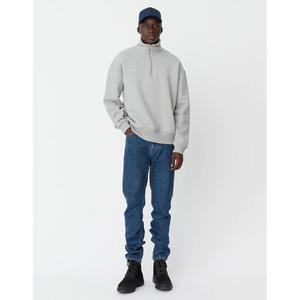Sudaderas con capucha de alta calidad, 450 g/m², 100 % algodón, con cierre de cremallera, corte holgado, cuello alto, ecológicas, para hombre - Product Image 4