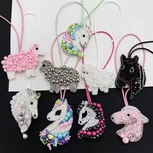 Key Chains Luxury Handmade Seed Beads Charms For <b>Bags</b> And Jewelry Unique Seed Beads Embroidery Charms For DIY Accessories - Product Image 6