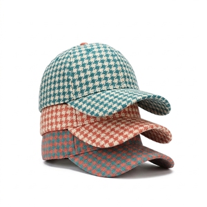 Gorra de Béisbol Unisex de 6 Paneles con Patrón a Cuadros 2026011703, 100% Poliéster/Algodón, Primavera/Otoño - Product Image 4