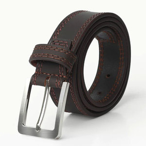 Ceinture en cuir de vachette décontractée pour homme de qualité supérieure avec boucle en acier, durable et écologique, personnalisable pour un usage quotidien - Product Image 1