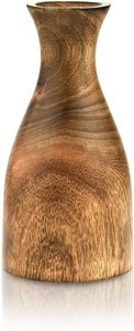 Jarrón Alto de Madera Hecho a Mano, con Acabado Natural, Moderno, para Flores, Decoración de Sala de Estar u Oficina, Regalo, Exportación Premium - Product Image 6