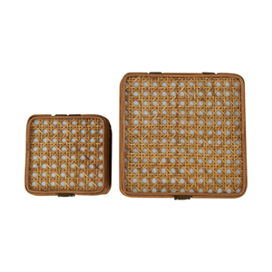 Elegant New Design Rattan Wicker Storage <b>Box</b> <b>with</b> <b>Lid</b> Eco Friendly Organizer Basket for Home <b>Decor</b> OEM Export - Product Image 2