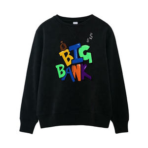 Sweat-shirts personnalisés OEM en molleton de coton épais avec logo brodé en chenille et imprimé animal vintage - Product Image 1