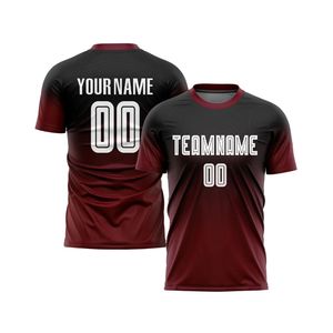 เสื้อฟุตบอลแบบซับลิเมชั่นสั่งทำพิเศษสำหรับผู้ชาย ระบายอากาศได้ดี ผลิตจากโพลีเอสเตอร์ คอเสื้อแบบสวม แขนสั้น พร้อมชื่อทีมและหมายเลข ชุดแข่งแบบไร้ตะเข็บ - Product Image 1
