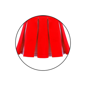 Ensembles d'uniformes de cheerleading personnalisés pour filles et adultes, avec logo frontal imprimé par transfert thermique, pour équipes et compétitions, couleurs variées, hauts et shorts 100% coton - Product Image 6