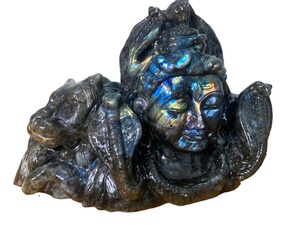 Hot Selling Labradorite <b>Shiva</b> Carving Sculpture Hand-Carved Statue Figurine Natural Gemstone Crystal Healing Stone Religious Use - Product Image 6