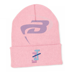 Gorro de Invierno Tejido de la Hermandad Jack And Jill Of America, Color Rosa y Azul Claro, Bordado en 3D, Gorro de Invierno Tejido Premium - Product Image 1