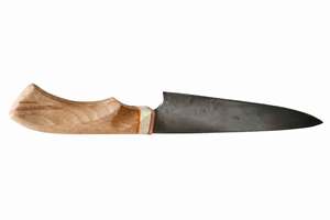 Cuchillo de Cocina de Acero con Alto Contenido de Carbono, Mango de Madera Personalizado, Acabado Forjado, Herramienta Culinaria Profesional - Product Image 6