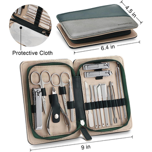 Beauty 17-Piece Manicure & Pedicure <b>Kit</b> with Mirror Polish Alloy Steel Portable Durable Professional <b>Nail</b> Tools - Product Image 5
