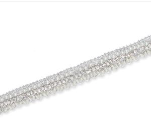 Tela de Encaje de Diseño para Novias, Encaje Guipur Floral Bordado con Lentejuelas y Cuentas para Vestidos de Novia, Decoración de Prendas de Moda - Product Image 4