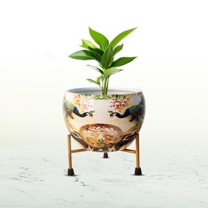 Maceta de Metal con Soporte de Hierro para Plantas de Interior, Moderna y Decorativa para la Sala de Estar - Product Image 3