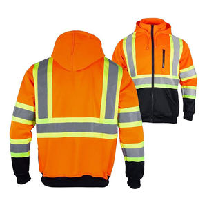 เสื้อกั๊กนิรภัยสีเหลืองสะท้อนแสง ANSI Class 2 EN ISO Class 1 กันน้ำ 100% โพลีเอสเตอร์ ปรับแต่งโลโก้ได้ ชุดทำงาน - Product Image 4