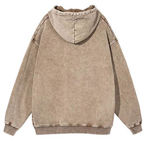 Sweat à capuche personnalisé en gros, épais 400 g/m², délavé à l'acide, coupe oversize, effet vintage, délavé minéral, unisexe, streetwear, épaules tombantes, pull-over - Product Image 6