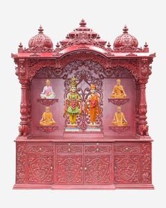Heavy Carved Double Door Wooden <b>Mandir</b>/Temple Traditional Teak Wood Temple for Home At Wholesale Prices DST Exports Manufacturer - Product Image 4