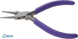 Alicates de Punta Fina de Acero Inoxidable de 4.5 Pulgadas con Mango Antideslizante y Doble Resorte, Herramienta para Hacer Joyas y Crear Pulseras - Product Image 5