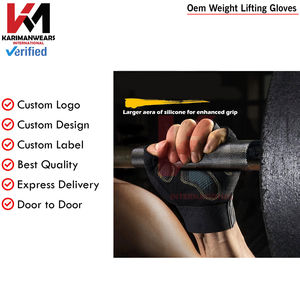 Guantes de Levantamiento de Pesas con Logotipo Personalizado, Tela de Compresión Elástica en 4 Direcciones para Equipo de Gimnasio Profesional, Venta al Por Mayor - Product Image 4