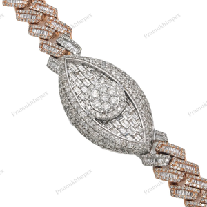 Collar de Cadena Cubana de 12mm y 18 Pulgadas, Chapado en Oro, Estilo Miami, con Incrustaciones de Moissanita VVS, para Fiesta - Product Image 2