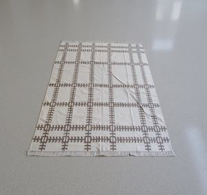 Tapis en laine fait main Durrie, motif abstrait gris et blanc minimaliste, tissage plat, écologique, antidérapant - Product Image 5