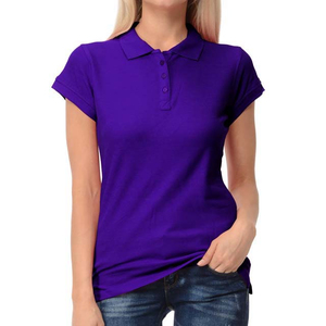 Polos de algodón de alta calidad de 180g, lisos, de manga corta, con estampado sólido, para mujer, para verano, para actividades al aire libre, en venta. - Product Image 4