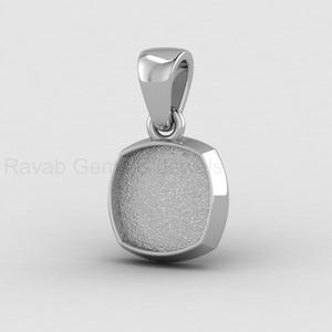 Handmade 925 Silver 14K Gold 10mm <b>Cushion</b> Blank Bezel Cup Cabochon Setting Charm Pendant DIY Resin Keepsake Jewelry Findings - Product Image 4