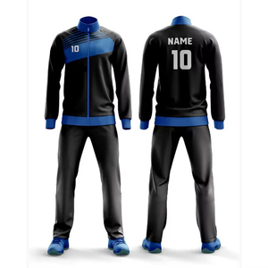 Football Training Track Suits Two-piece Sporty Winter Polyester Stand Collar <b>Zipper</b> <b>Jacket</b> High Quality - Product Image 4