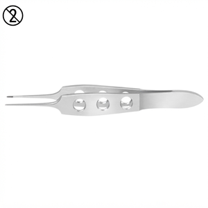 Pinzas Oftálmicas Quirúrgicas Desechables de un Solo Uso, Tipo Bishop-Harmon, Serradas, para Manipulación de Tejidos en Cirugía Ocular de Precisión - Product Image 1