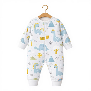 Combinaison bébé à manches longues en coton de bambou 100% premium |   Vêtements d'été décontractés, doux, respirants et à séchage rapide, respectueux de la peau - Product Image 1
