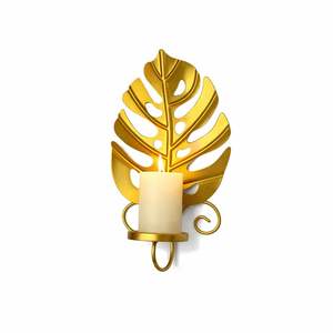 Ensemble de appliques murales élégantes en or avec nœud, porte-bougie conique haut, design classique incurvé, lumière chaude, décoration de luxe pour la maison - Product Image 5