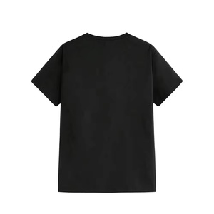 เสื้อยืดลำลองสีดำล้วนสำหรับผู้ชาย แขนสั้น คอกลม พร้อมกางเกงขาสั้นสไตล์สปอร์ต ชุดฤดูร้อนสำหรับผู้ชาย รุ่นปรับแต่งได้ ปี 2026 - Product Image 3