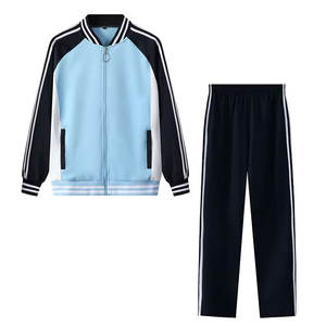 Traje de entrenamiento de poliéster 100% transpirable para hombre, personalizado OEM 2025, con cuello alto y media cremallera, para otoño - Product Image 4