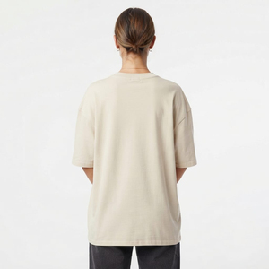 T-shirt oversize pour femme 100% coton, streetwear, épaules tombantes, manches courtes, logo personnalisé, vêtements à marque privée - Product Image 4