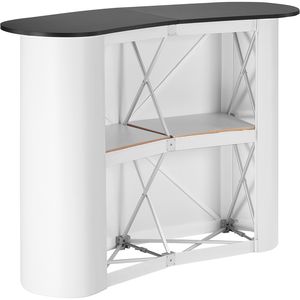 Tavolo Podio Portatile per Fiere Indoor 130 cm x 46,5 cm x 95 cm, Espositore da Banco per Stand Fieristico, Parete Pieghevole - Product Image 6