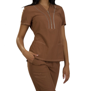 Nouvelles Tunique Uniformes de Spa Brodées Personnalisées avec LOGO, Tenues de Travail pour Esthéticiennes, Blouses d'Uniforme pour Salons de Beauté et SPA pour Femmes - Product Image 6