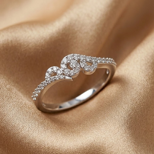 Bague de luxe en or blanc 14 carats avec diamant véritable |   Bague en diamant rond de 0,50 TCW pour femme, élégante, pour les occasions spéciales, bijoux fins, cadeau - Product Image 2