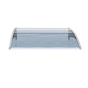 Tenda da Sole Grigia per Finestra da 40 Pollici, Tettoia 38x40 per Ingresso, Protezione UV, Pioggia e Neve, Materiale in PC Rivestito per Veranda, Patio, Terrazza - Product Image 3