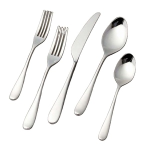 Logo de couleur personnalisé, couverts de fête de mariage, poli miroir, plaqué argent, acier inoxydable, argenterie, ensemble de couverts - Product Image 1