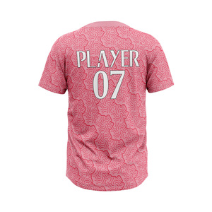 เสื้อเบสบอลแบบซับลิเมชั่นสั่งทำพิเศษสำหรับผู้ชาย แขนสั้น ระบายเหงื่อได้ดี ติดกระดุม 2 เม็ด ลายพิมพ์เรขาคณิต ทรงปกติ เสื้อผ้าสำหรับผู้ใหญ่ - Product Image 5