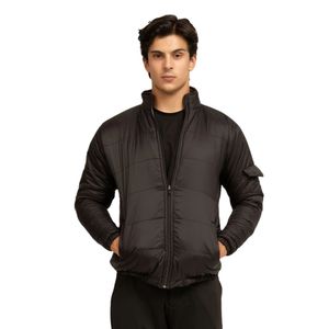 Zest <b>Reversible</b> <b>Jacket</b> Men's Black and Olive Green Quilted Lightweight Puffer <b>Jacket</b> Casual Outdoor Wear Wholesale - Product Image 1